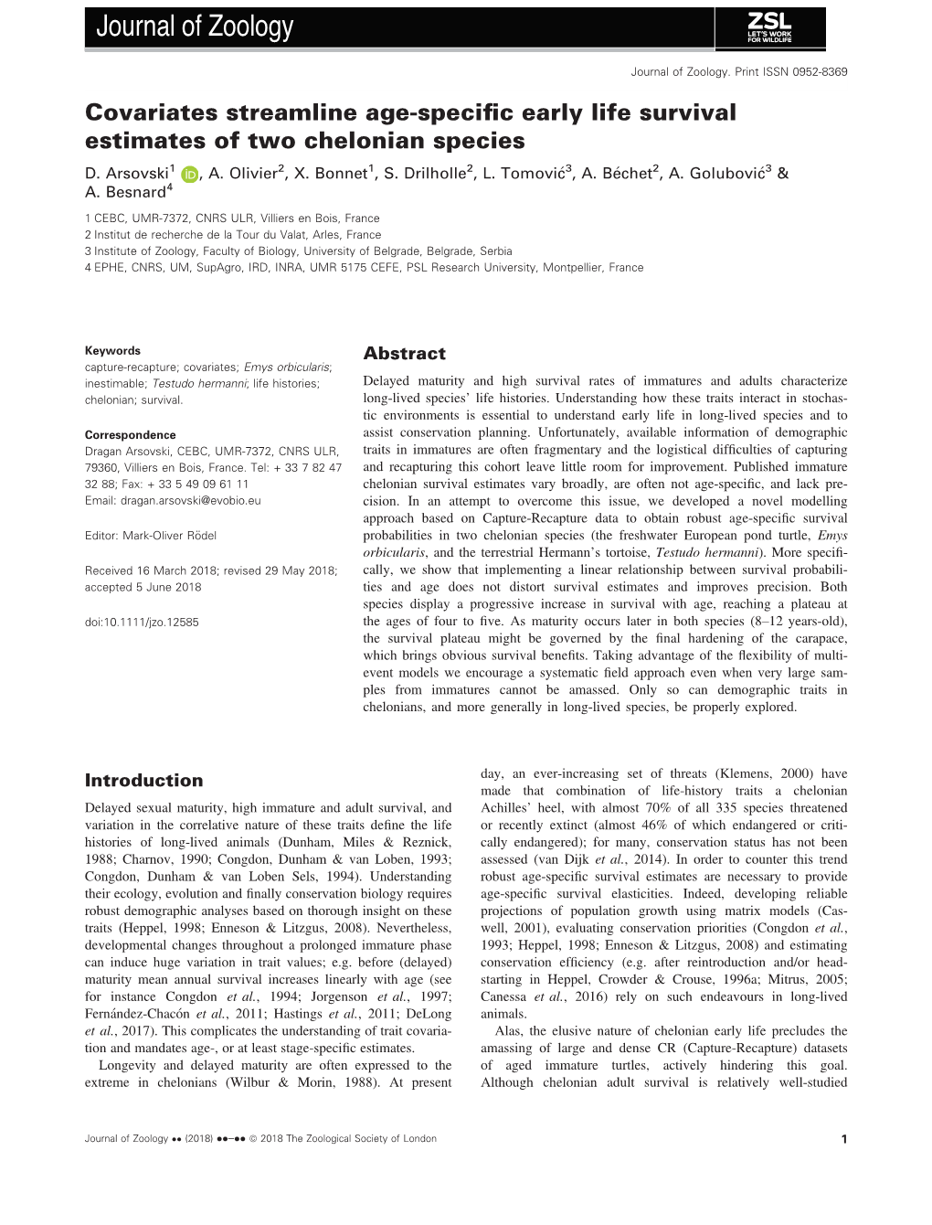 Covariates Streamline Age‐Specific Early Life Survival Estimates of Two Chelonian Species