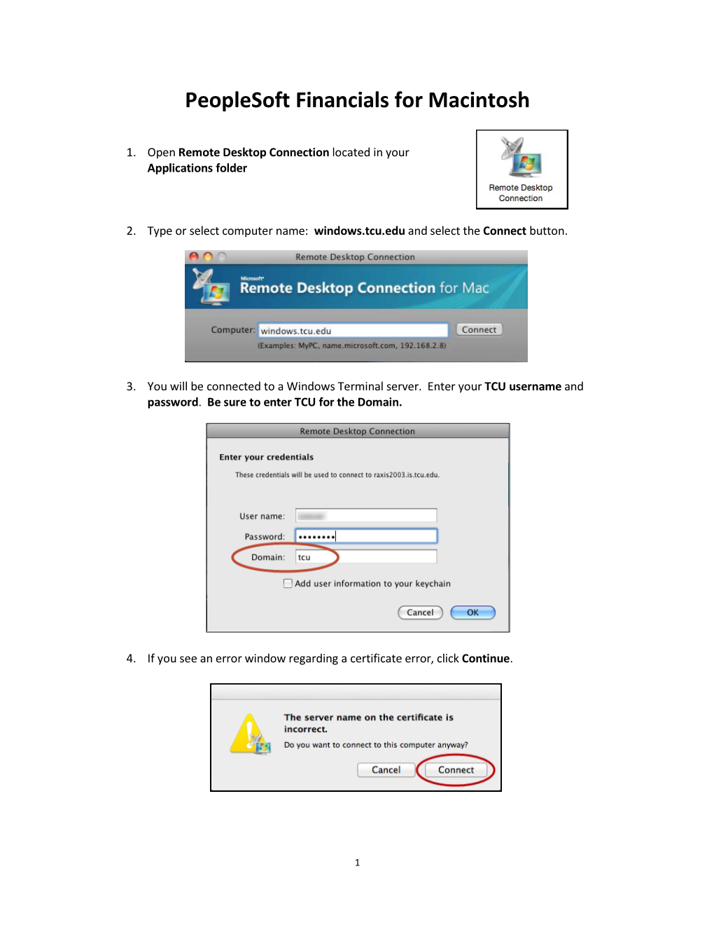 Peoplesoft Financials for Macintosh Users