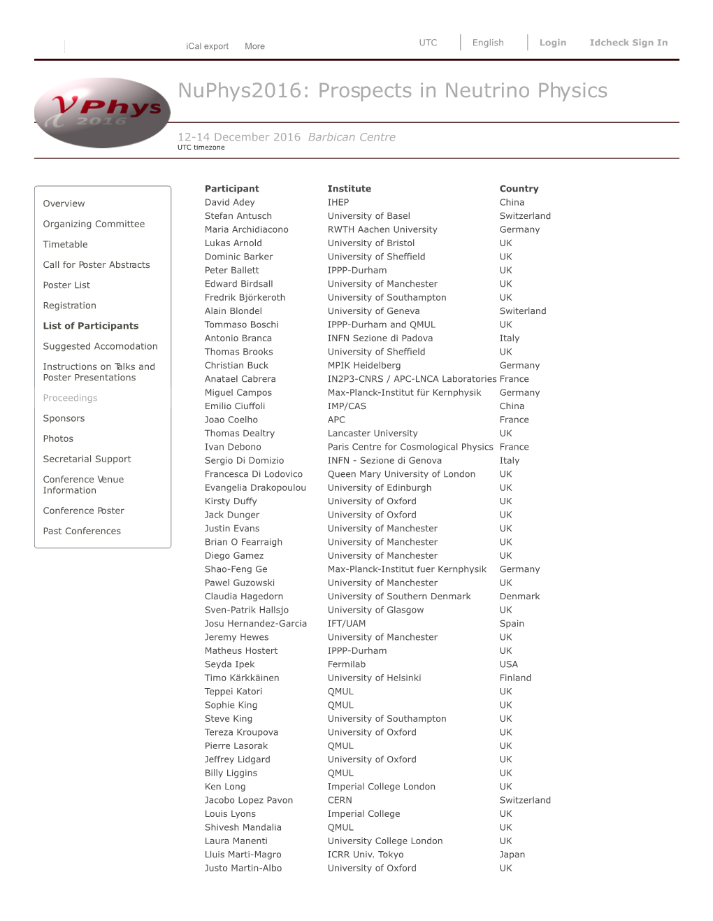 Nuphys2016: Prospects in Neutrino Physics