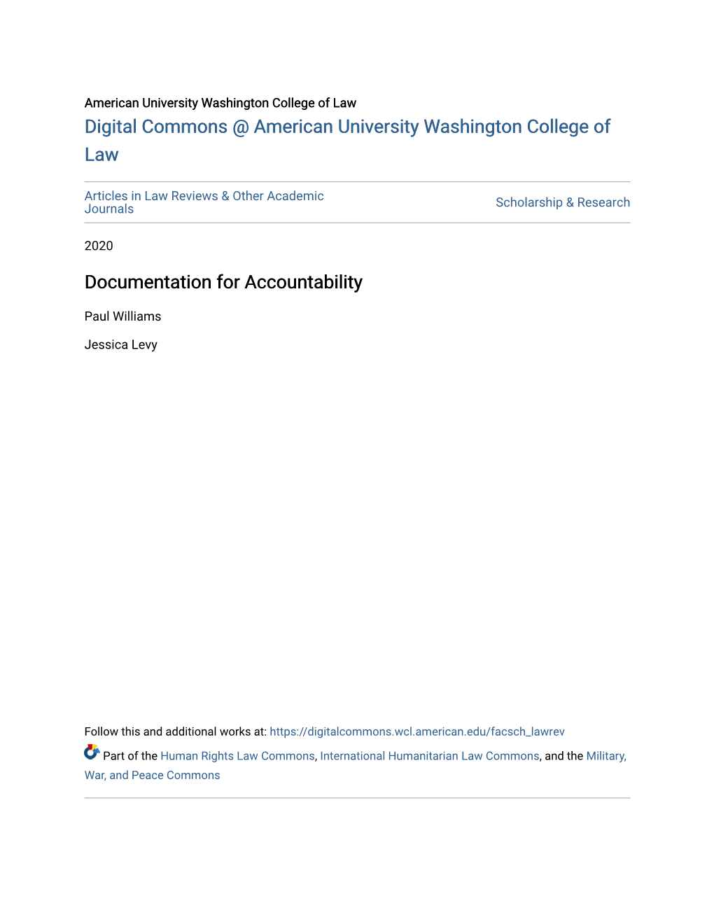 Documentation for Accountability