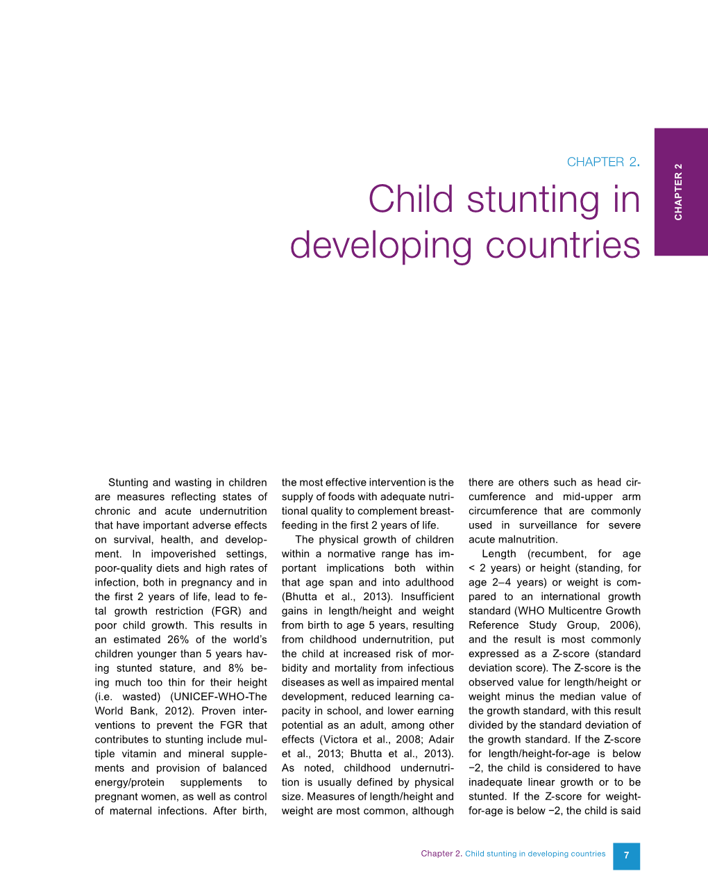 Child Stunting in Developing Countries 7 to Be Underweight