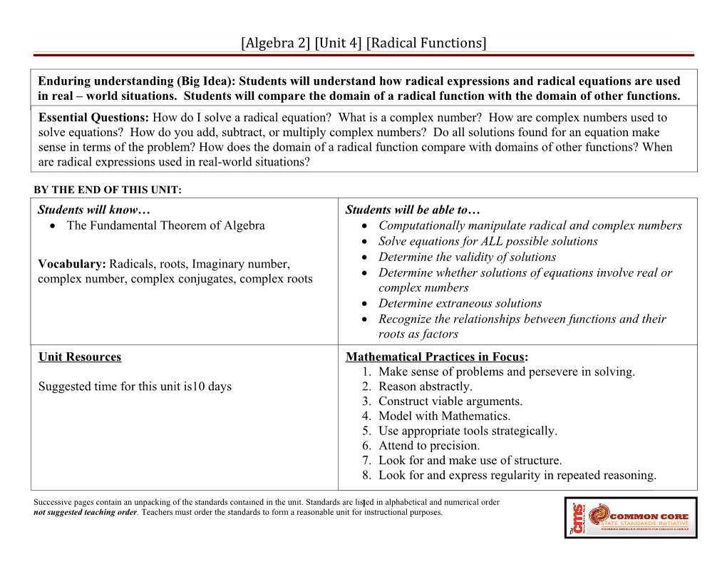 Algebra 1 Unit 3: Systems of Equations s2