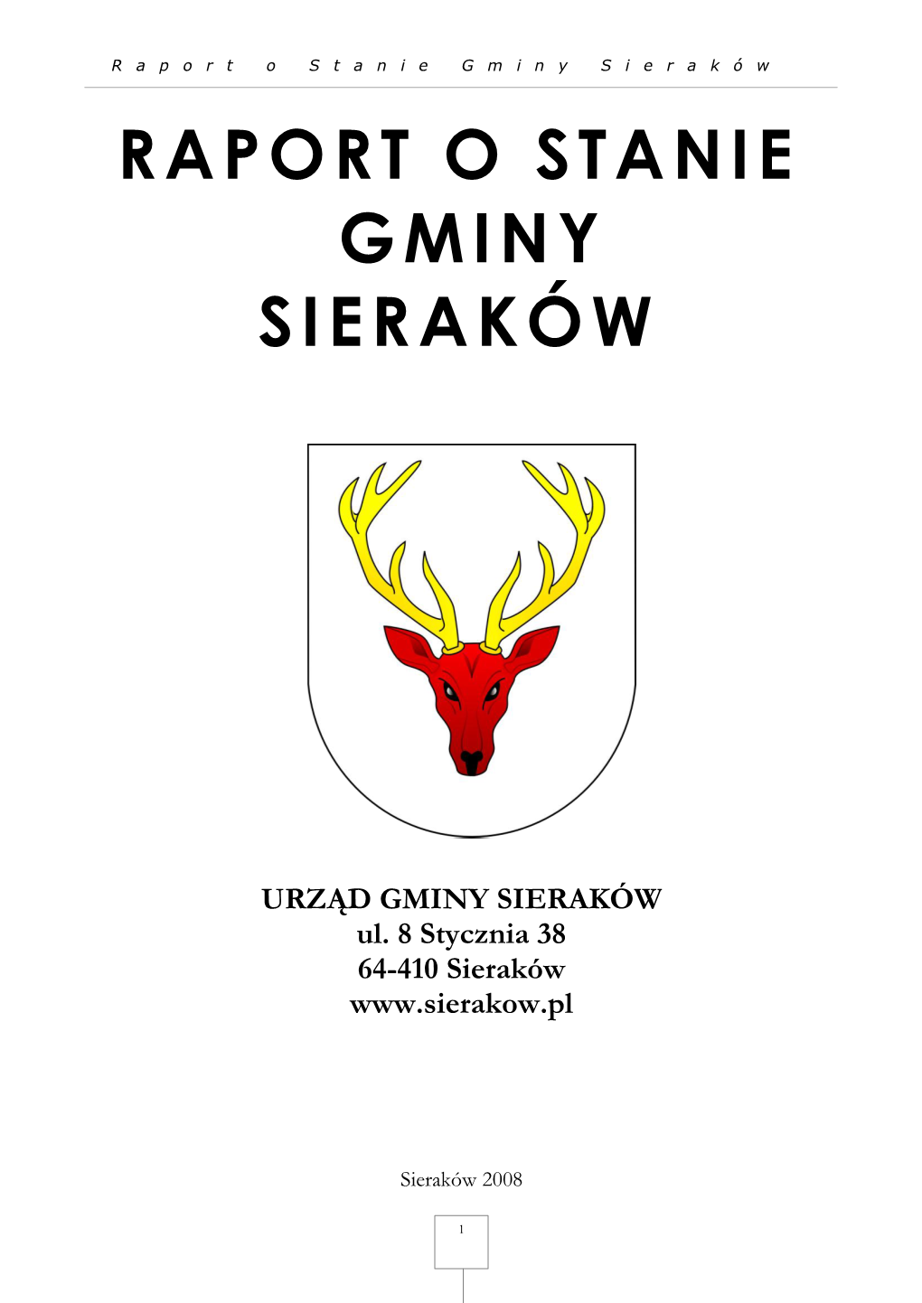 Raport O Stanie Gminy Sieraków