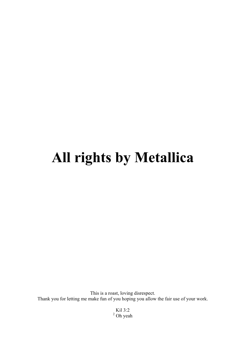 Vignette the Metallica Bible