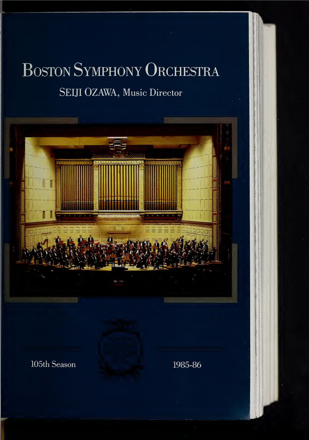 Boston Symphony Orchestra Concert Programs, Season 105, 1985-1986