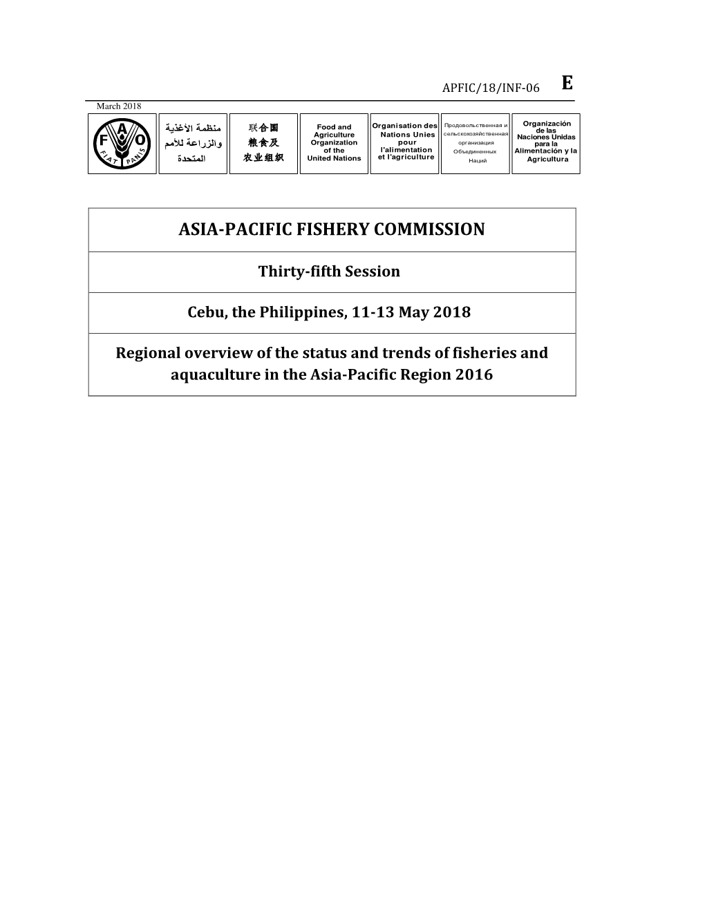 Asia-Pacific Fishery Commission