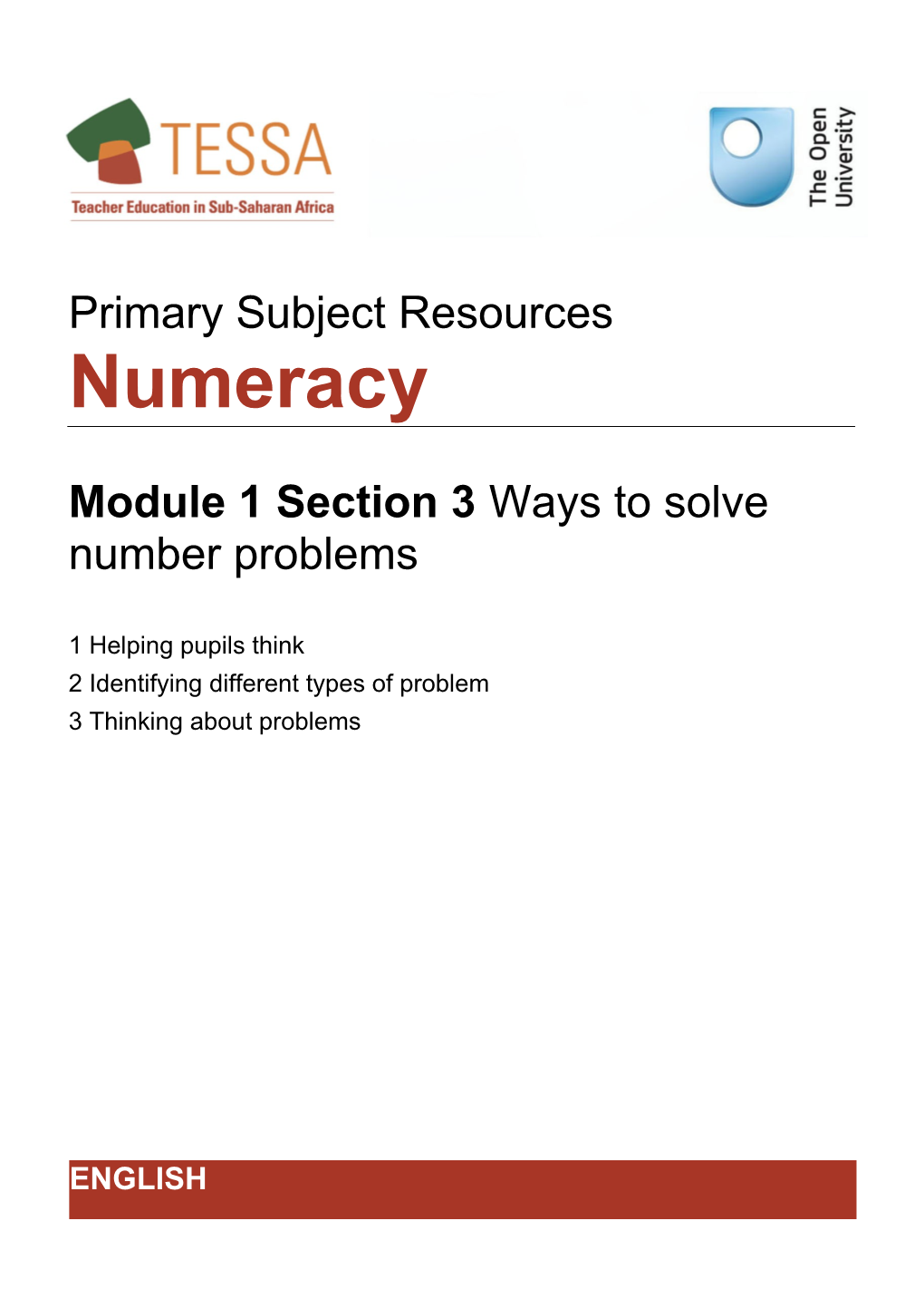 Section 3 : Ways to Solve Number Problems