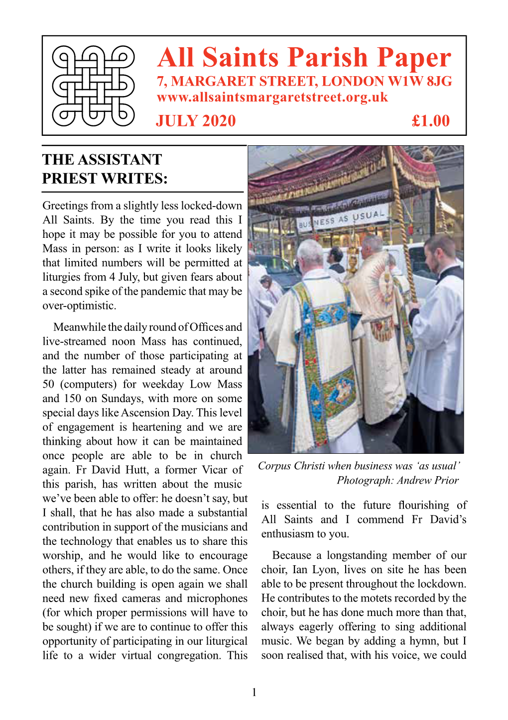 Parish Paper July 2020