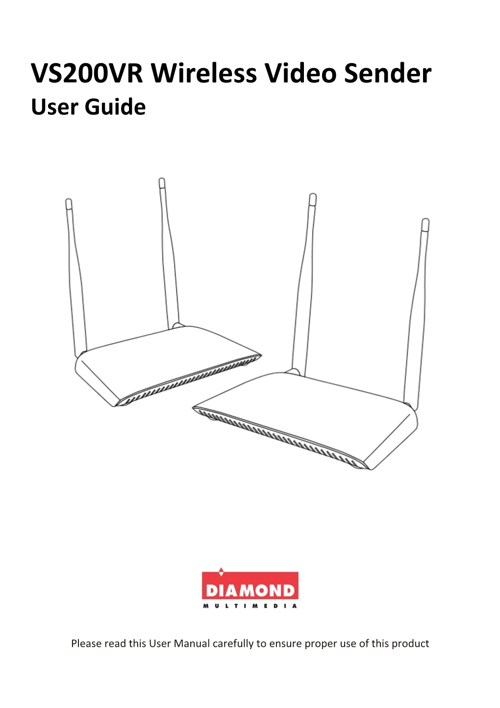 VS200VR Wireless Video Sender User Guide
