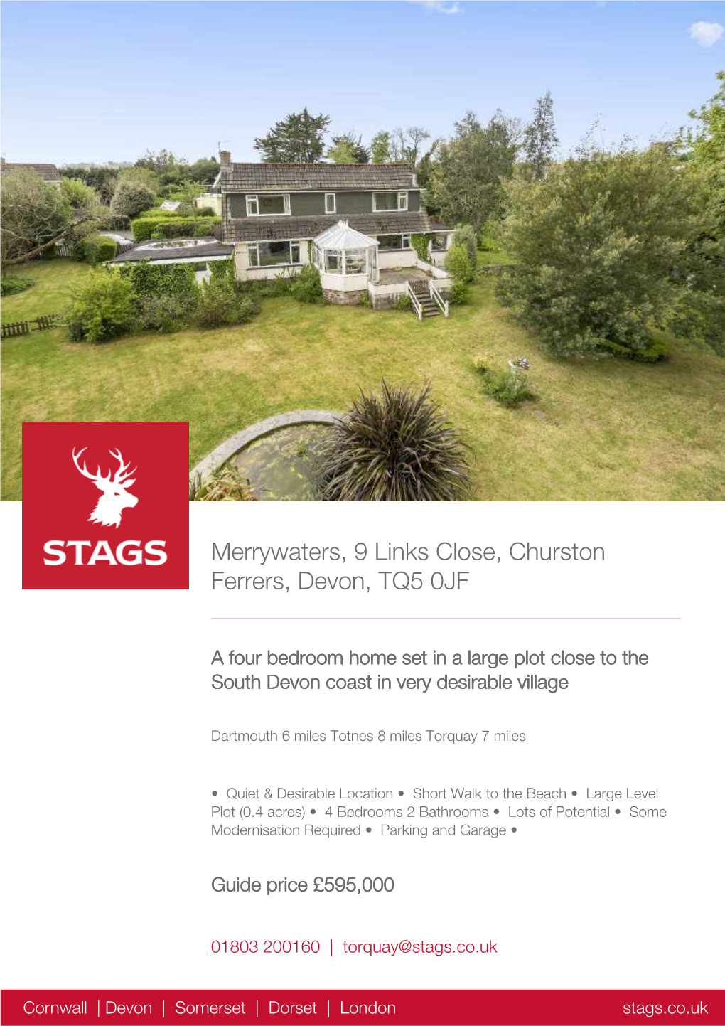 Merrywaters, 9 Links Close, Churston Ferrers, Devon, TQ5 0JF