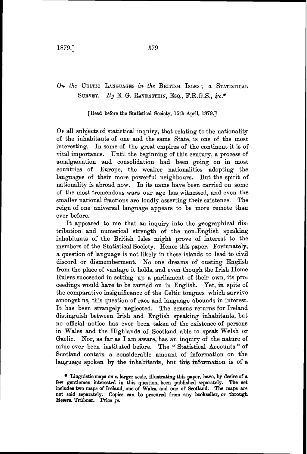 On the Celtic Languages of the British Isles: a Statistical Survey