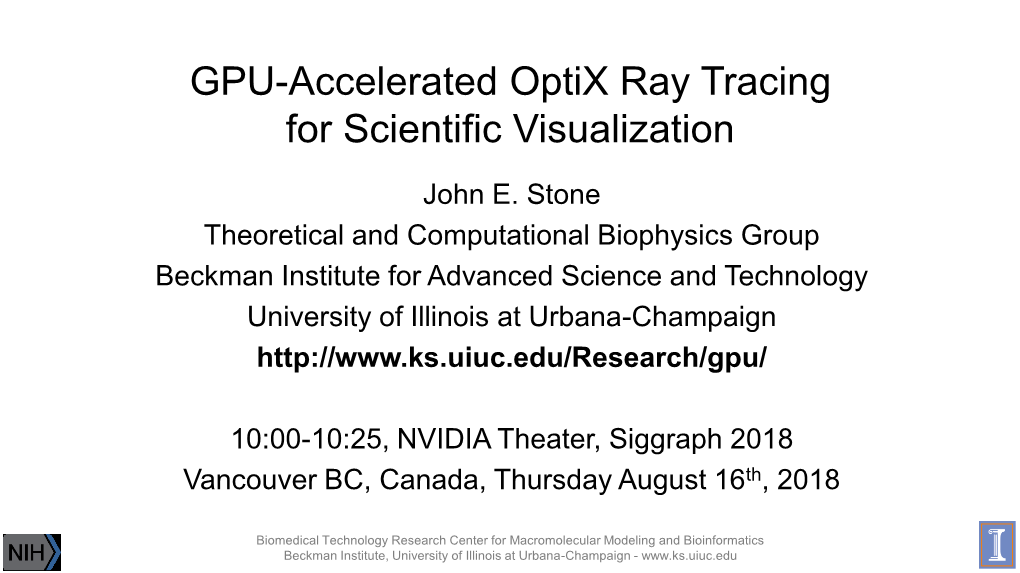 GPU-Accelerated Optix Ray Tracing for Scientific Visualization