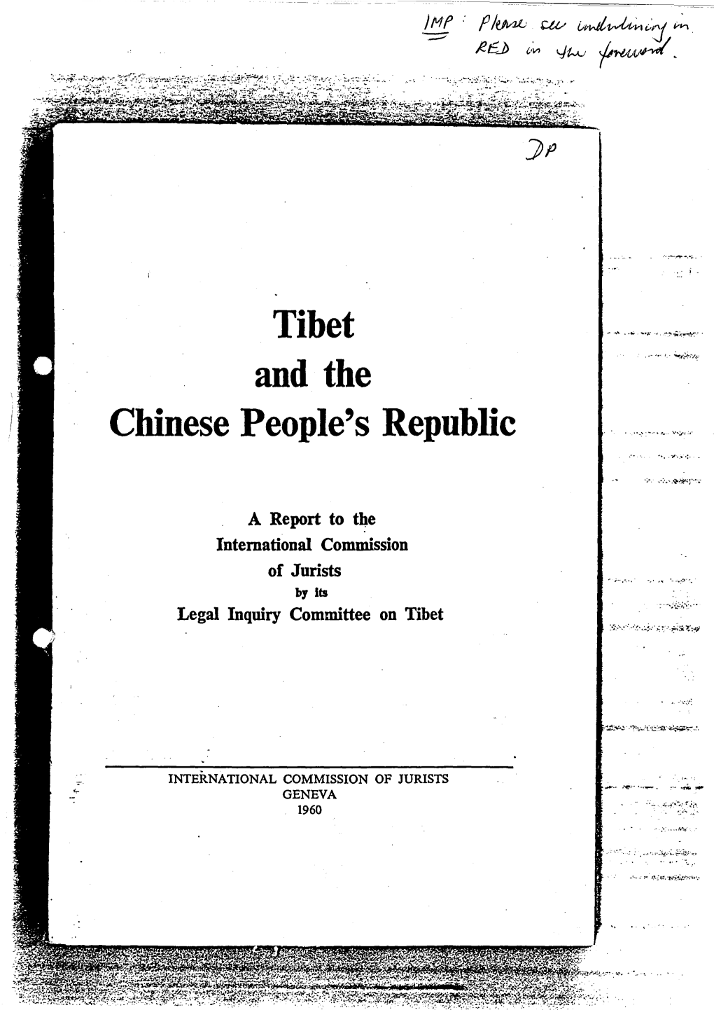 Tibet and China-Tibet-Fact Finding Mission Report-1960-Eng