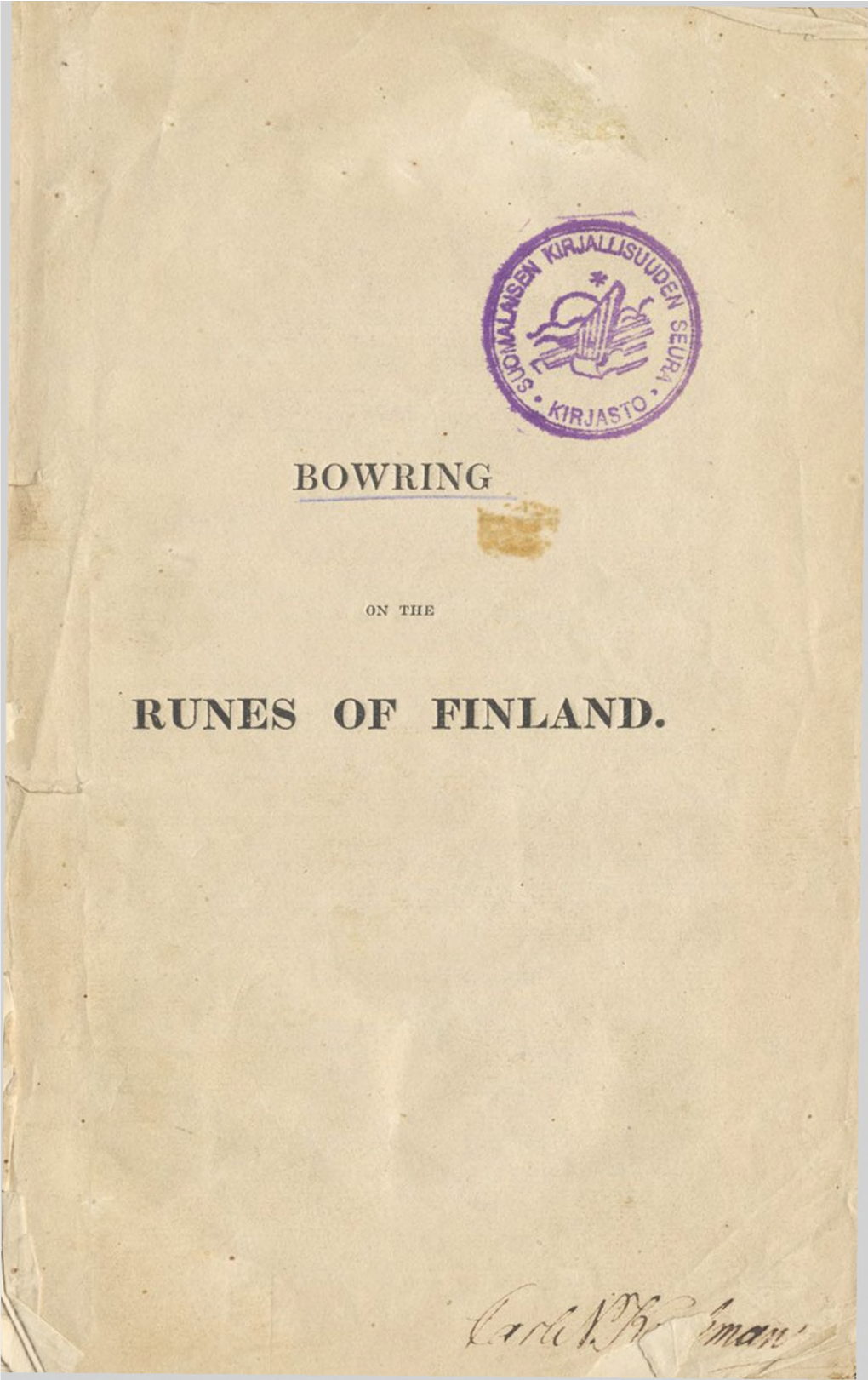 Runes of Finland. & on The