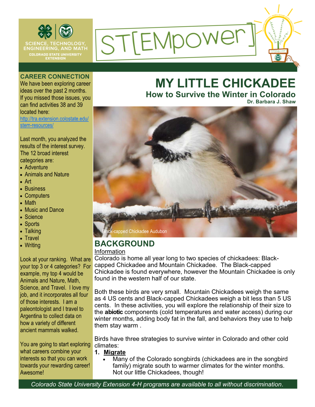 40. Chickadee