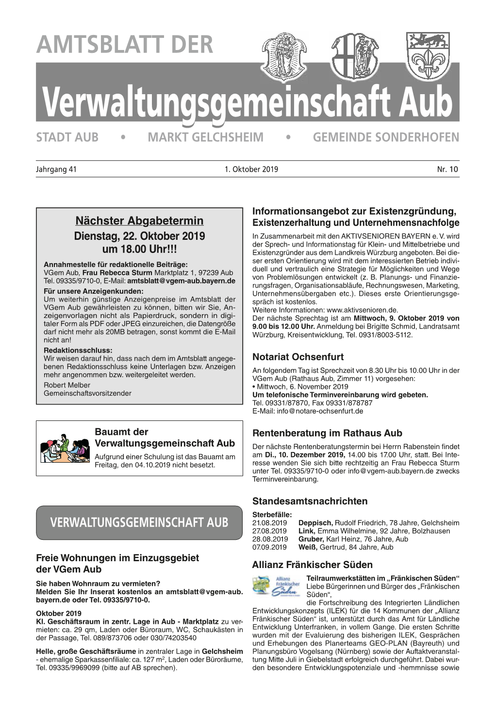 Amtsblatt Oktober 2019