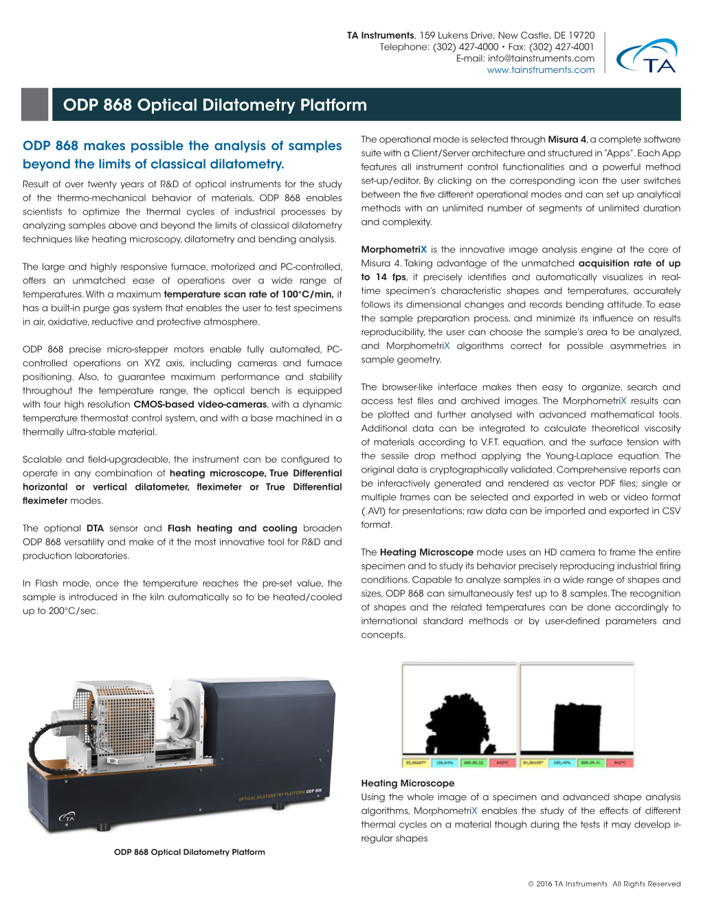 ODP 868 Optical Dilatometry Platform