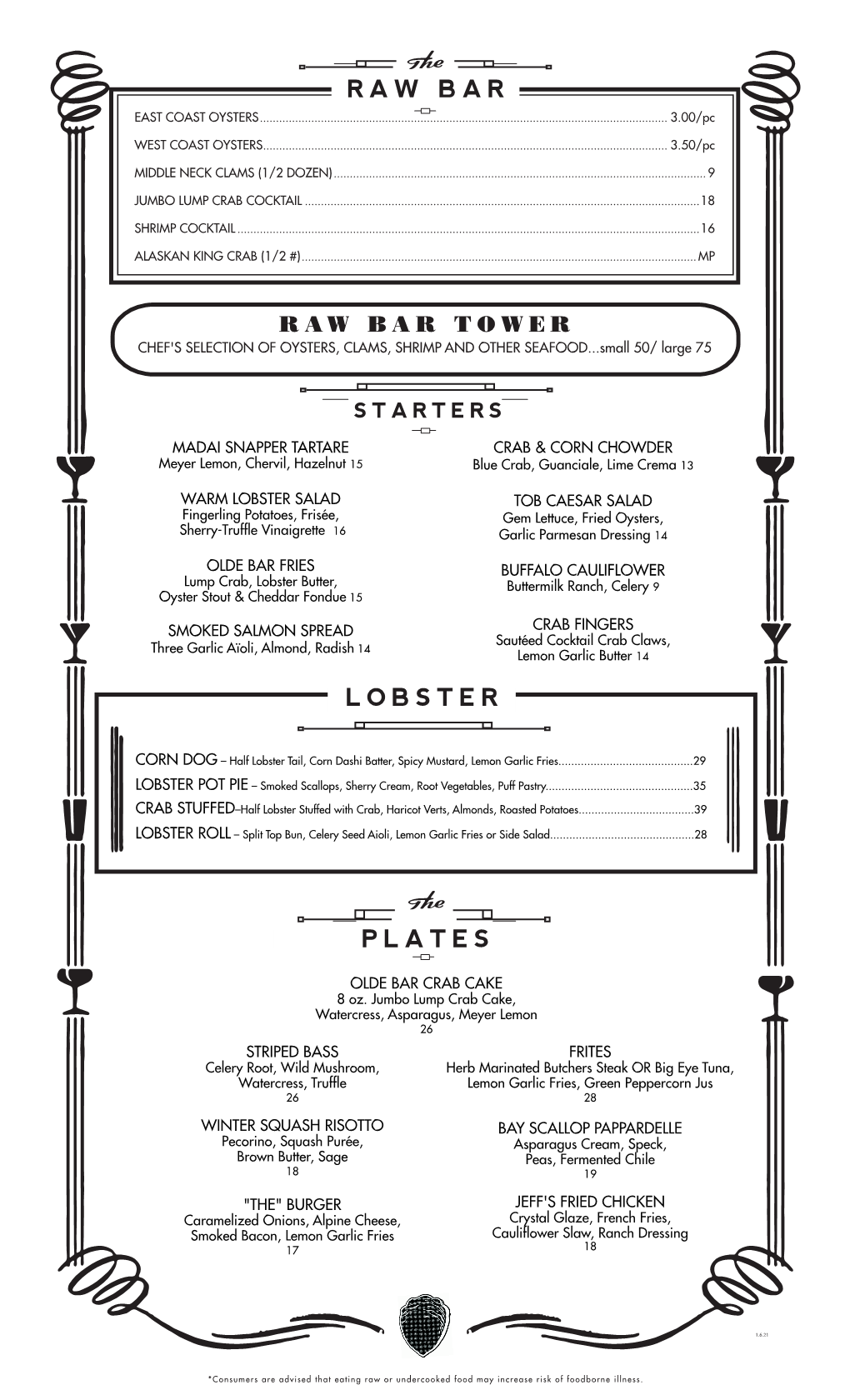 Raw Bar Plates Lobster