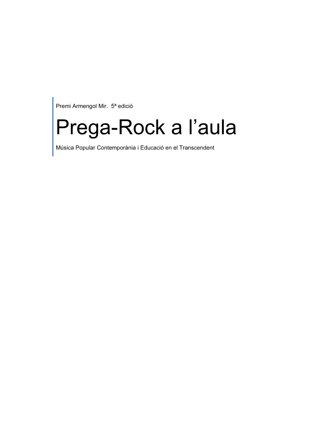 Prega-Rock a L'aula