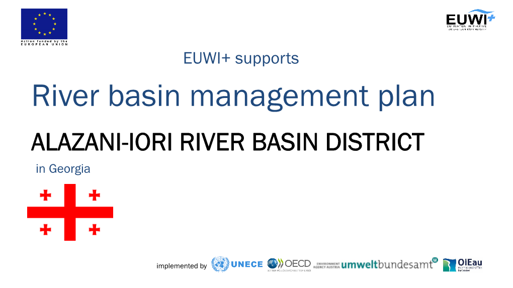 River Basin Management Plan ALAZANI-IORI RIVER BASIN DISTRICT in Georgia