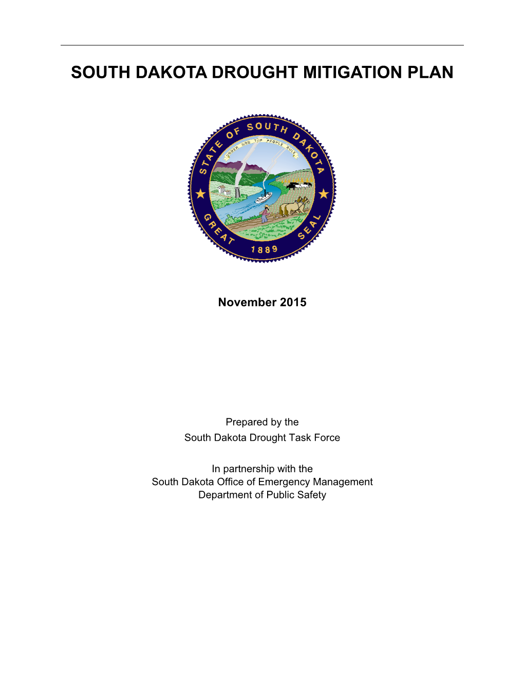 2015 South Dakota Drought Mitigation Plan 2015