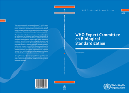 WHO Expert Committee on Biological Standardization Sixtieth Report