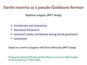 Sterile Neutrino As a Pseudo-Goldstone Fermion