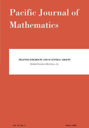 Frattini Subgroups and -Central Groups