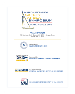 Safety at Sea Symposium March 21-22, 2015