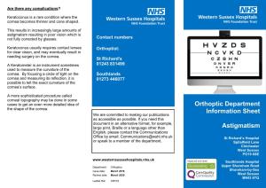 Orthoptic Department Information Sheet