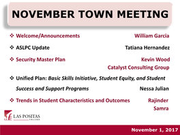 November Town Meeting