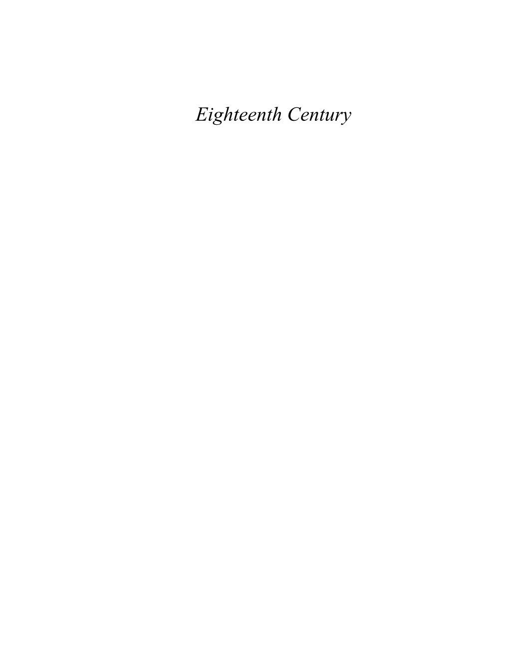 Eighteenth Century 98 • the Heath Anthology of American Literature