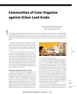 Communities of Color Organize Against Urban Land Grabs