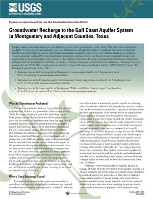 Groundwater Recharge to the Gulf Coast Aquifer System in Montgomery and Adjacent Counties, Texas