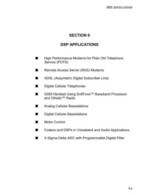 Section 9: DSP Applications