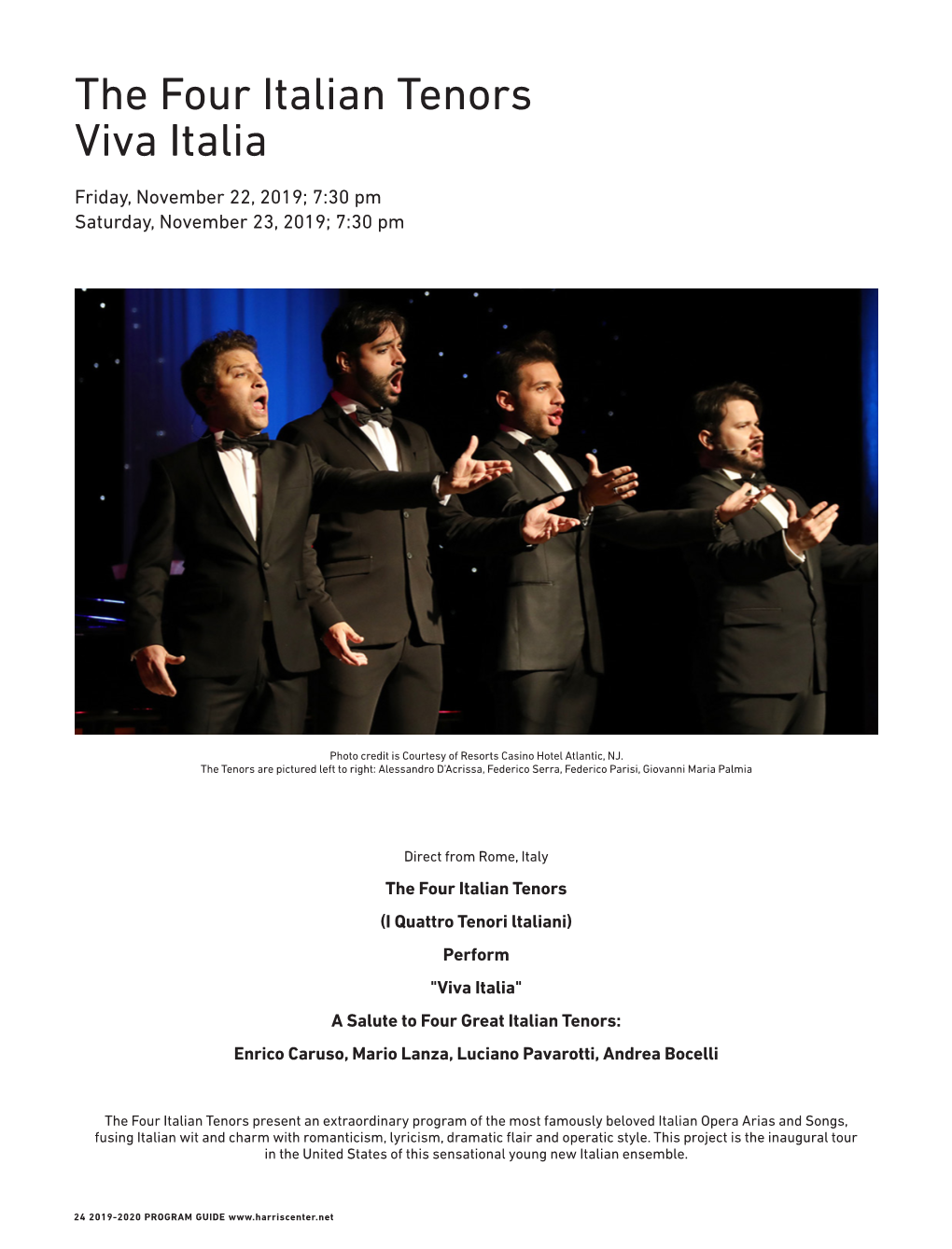 The Four Italian Tenors Viva Italia