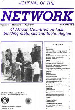 Of African Countries on Local Building Materials and Technologies