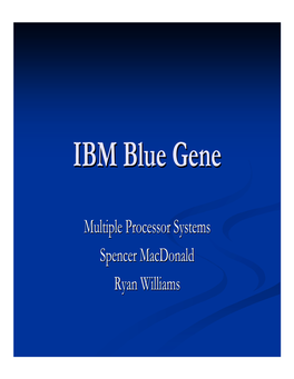 IBM Blue Gene