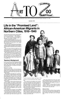 “Promised Land”: African-American Migrants in Northern Cities, 1916