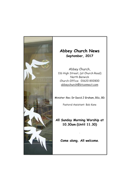 Abbey Church News September, 2017