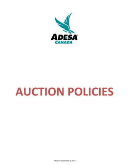 Auction Policies