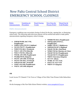 Emergency School Closings