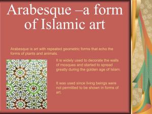 Arabesque –A Form of Islamic Art
