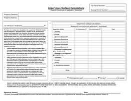 Impervious Surface Worksheet