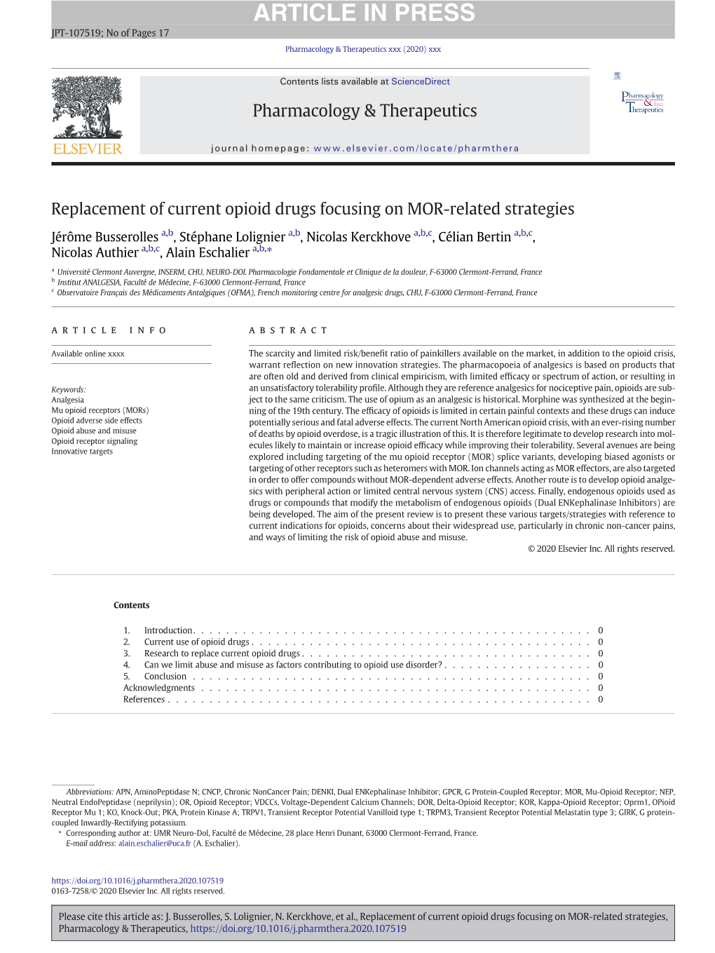 Replacement of Current Opioid Drugs Focusing on MOR-Related Strategies