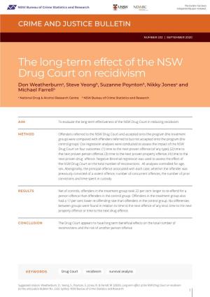 The Long-Term Effect of the NSW Drug Court on Recidivism