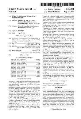 United States Patent (19) 11 Patent Number: 6,103,881 Nett Et Al