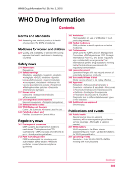 WHO Drug Information Vol