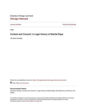 A Legal History of Marital Rape