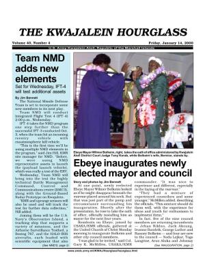 THE KWAJALEIN HOURGLASS Volume 40, Number 4 Friday, January 14, 2000 U.S